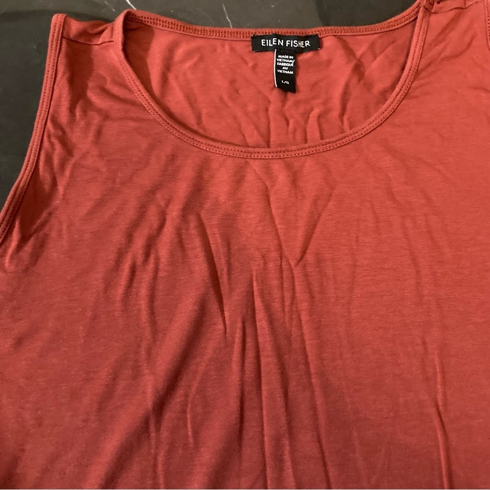 Eileen Fisher Fine Jersey Tiered Dress Midi Women’s Large, Everyday boho casual - Picture 5 of 7